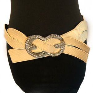 Escada Bejeweled Leather Belt